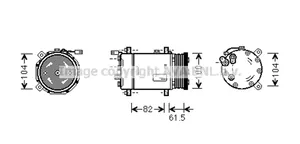 Seat Arosa Compresseur de climatisation 6N0820803B