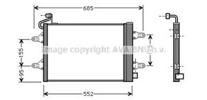 Volkswagen Fox Radiatore di raffreddamento A/C (condensatore) 5Z0820411E