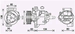 Renault Twingo III Kompresor / Sprężarka klimatyzacji A/C 926002090R