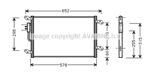 Lancia Lybra Radiateur condenseur de climatisation 46459581