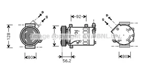 Peugeot 1007 Compresseur de climatisation 9800821980