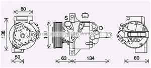 Renault Twingo III Compressore aria condizionata (A/C) (pompa) 926002090R
