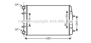 Volkswagen Fox Jäähdyttimen lauhdutin 5Z0121253A