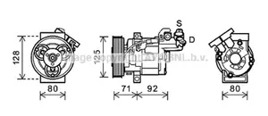 Dacia Lodgy Compressore aria condizionata (A/C) (pompa) 926009154R