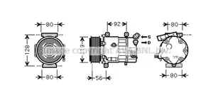 Citroen DS3 Kompresor / Sprężarka klimatyzacji A/C 9822826880