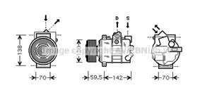 Volkswagen Eos Kompresor / Sprężarka klimatyzacji A/C 1K0820859F