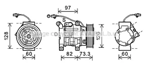 Toyota Hilux (AN10, AN20, AN30) Kompresor / Sprężarka klimatyzacji A/C 8832071110