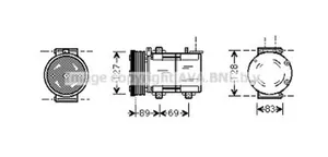 Ford Transit -  Tourneo Connect Air conditioning (A/C) compressor (pump) 5222062