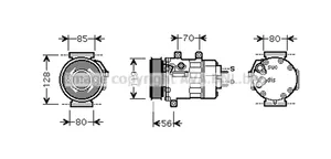 Fiat Scudo Compressore aria condizionata (A/C) (pompa) 9686061980