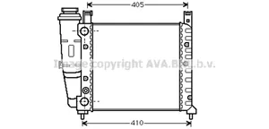 Fiat Uno Dzesēšanas šķidruma radiators 7739938