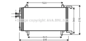 Renault 21 Radiateur condenseur de climatisation 7700840853