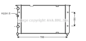 Volkswagen PASSAT B4 Radiateur de refroidissement 357121251B