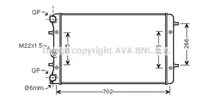 Volkswagen New Beetle Radiateur de refroidissement 1C0121253A