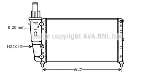 Fiat Punto (176) Jäähdyttimen lauhdutin 46465021