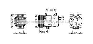 Renault Master II Ilmastointilaitteen kompressorin pumppu (A/C) 8201250900