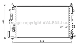 Chevrolet Cruze Coolant radiator 13336887