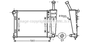 Ford Ka Radiatore di raffreddamento 1814153