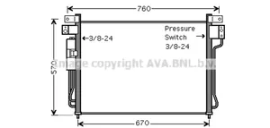 Nissan Navara Jäähdyttimen lauhdutin (A/C) 92100EB01A