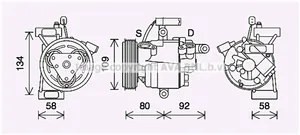 Citroen C1 Kompresor / Sprężarka klimatyzacji A/C B000776180