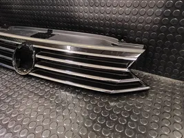 Volkswagen PASSAT B8 Grille calandre supérieure de pare-chocs avant 3G0853653D