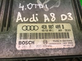 Audi A8 S8 D3 4E Unité de commande, module ECU de moteur 4E0907409B