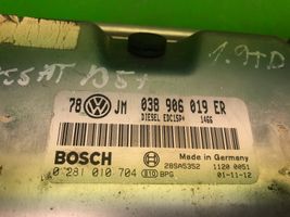 Volkswagen PASSAT B5.5 Komputer / Sterownik ECU silnika 038906019ER