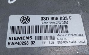 Volkswagen Polo IV 9N3 Unité de commande, module ECU de moteur 03D906033F