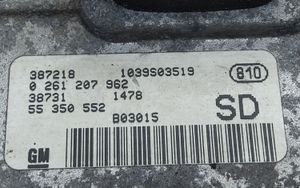 Opel Zafira A Engine control unit/module ECU 0261207962