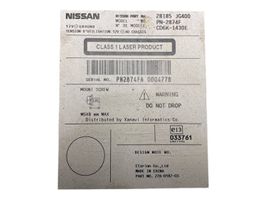 Nissan Qashqai Radio/CD/DVD/GPS-pääyksikkö 28185JG400