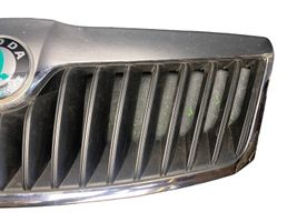 Skoda Octavia Mk2 (1Z) Grille calandre supérieure de pare-chocs avant 1Z0853661A