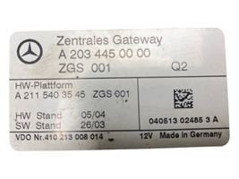 Mercedes-Benz C W203 Gateway valdymo modulis A2034450000