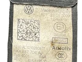 Volkswagen Golf VI Etuistuimen turvavyö 1K4857706AJ