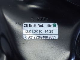 Mercedes-Benz E W212 Levier / poignée de dossier de siège A2129209100