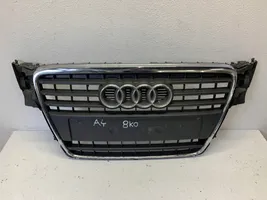 Audi A4 S4 B8 8K Etupuskurin ylempi jäähdytinsäleikkö 