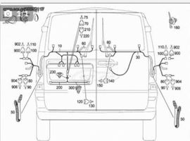 Mercedes-Benz Vito Viano W639 Takaoven johtosarja A6394405409