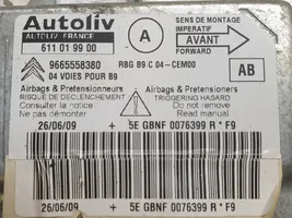 Citroen Berlingo Module de contrôle airbag 9665558380