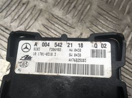 Mercedes-Benz S W221 ESP (stabilumo sistemos) daviklis (išilginio pagreičio daviklis) A0045422118