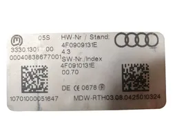 Audi A6 S6 C6 4F Moottorinohjausyksikön sarja ja lukkosarja 4F0905852B