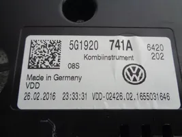 Volkswagen Golf VII Compteur de vitesse tableau de bord 5G1920741A