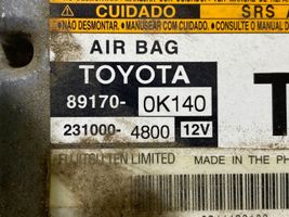 Toyota Hilux (AN10, AN20, AN30) Centralina/modulo airbag 891700K140