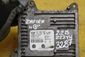 Opel Zafira B Komputer / Sterownik ECU silnika 55353843UT
