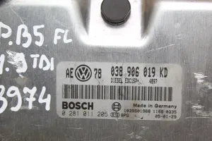 Volkswagen PASSAT B5 Moottorin ohjainlaite/moduuli (käytetyt) 0281011205