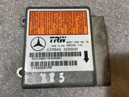 Mercedes-Benz ML W163 Oro pagalvių valdymo blokas a0015426018