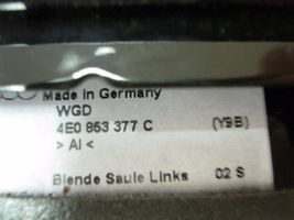 Audi A8 S8 D3 4E Moulures des vitres de la porte arrière 4E0853377C