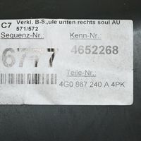 Audi A6 S6 C7 4G (B) Revêtement de pilier (haut) 4G0867240A