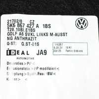 Volkswagen Golf VI Tavaratilan/takakontin alempi sivuverhoilu 5K6867427A