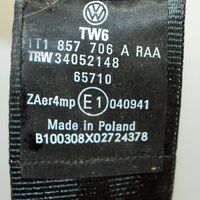 Volkswagen Touran I Pas bezpieczeństwa fotela przedniego 1T1857706A