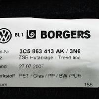 Volkswagen PASSAT B7 Półka tylna bagażnika 3C5863413AK