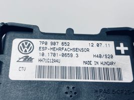 Volkswagen Touareg II ESP (elektroniskās stabilitātes programmas) sensors (paātrinājuma sensors) 7P0907652