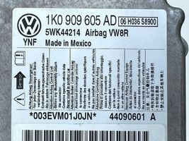 Volkswagen Jetta V Turvatyynyn ohjainlaite/moduuli 1K0909605AD